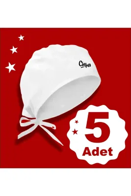 Chef Baskılı Beyaz Bone ,5 Li Bone| Özel Tasarım Aşcı Bone ve Bandanası