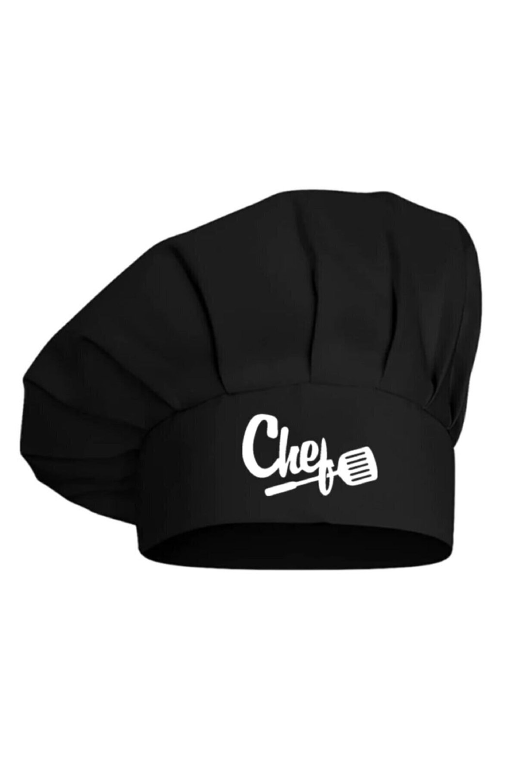 Ayarlanabilir Siyah Chef Aşçı Şapkası - Şef Aşçı Şapkası - görsel 1